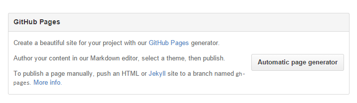 Github pages